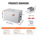 Commercial Grease Trap, 40 LBS Grease Interceptor, Side Inlet Interceptor, Under Sink Stainless V952-YSFLQCRKYSBX1GX1DV0