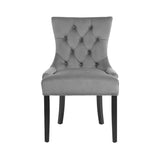 Artiss Dining Chairs Set of 4 Velvet French Provincial Grey UPHO-C-DIN470-VEL-GYX4