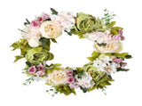 Christmas Wreath Handcraft Peony Wreath Artificial Spring Garland Wreath for Door Wall Wedding Party V1294-YM0523-220225XU01-1