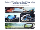 Wireless CarPlay Adapter with 1.6" Multi-Functional Screen, Car Diffuser & 360 Vent Clip V888-ELOSUNG35862