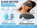 Sleep Aid Combo Set - Blue Portable Microcurrent Handheld Device and Gery 3D Zero Pressure Eye Mask V888-ELOSUNG53633