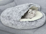 Darzheoy Calming Dog Beds & Cat Cave Bed with Hooded Cover, Removable Washable Round Beds for Small V1189-WXFWAL-20260326-03170