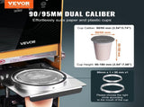 Fully Automatic Cup Sealing Machine, 500-650 Cups/H, Cup Sealer Machine for 180 mm Tall & 90/95 mm V952-QZDNCFKJJQZDF84BO001V3