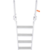 Dock Ladder Flip Up 4 Steps, 159 kg Load Capacity, Aluminum Pontoon Boat Ladder with 4" Wide Step & V952-MTXTSFSJFHXJD7NNUV0
