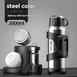 316 Stainless Steel Thermos Large Capacity Thermos Portable Thermos Flask - Green - Size 1500ml V1102-122-29524-GRN-1500ML