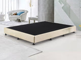 Palermo King Single Ensemble Bed Base Platinum Natural Sand Linen Fabric V63-823211