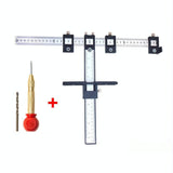 Woodworking Punch Locator For Cabinet Doors - Black Handle Set PRL-6051442060DBT