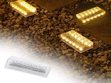 Solar Rectangular Ice Brick Light 12 LED Warm White Outdoor Garden Landscape Decorative Light, IP65 V1366-AZ2-W-15117