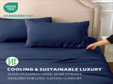 4 Piece Hotel Bamboo Cooling Sheet Set -Ultra Soft 2000TC Breathable Bed Sheets Set with 37 V1317-ZXW9-AUD-4JT-NV