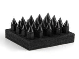 20PCS M12X1.5 Wheel Lug Nuts, Cap Spiked Extended Tuner 60mm Aluminum Wheels Rims Nuts Black V1259-DP01-A-4404