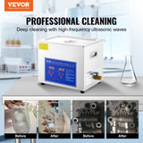 VEVOR Ultrasonic Cleaner 10L Jewelry Cleaning with Digital Timer Ultrasonic Cleaning Machine for V952-JPS-40ACSBQXJ0001V3