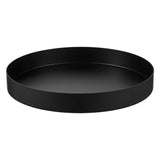 Round Black Metal Storage Tray Multipurpose Serving and Jewelry Organizer V1366-AZ2-W-26121