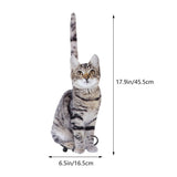 Cat Shaped Paper Towel Holder in Dark Grey Iron, Kitchen and Bathroom Toilet Roll Storage, 18x6.5in V1366-AZ2-W-18957