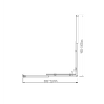 Adjustable 900x1000mm Double Sliding Door Glass Shower Screen in Chrome V63-843321