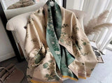 Bohemian-style Faux Cashmere Shawl Scarf, Soft, Warm, and Stylish for Autumn and Winter V1232-PSWJ004
