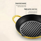 BUYDEEM CP553 Enameled Cast Iron Grill Pan V943-CP553-YELLOW