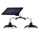 Solar Powered LEDs Ceiling Dimmable 2ing Heads Sheds Patio Chandelier Split Solar V1294-YM0901-L4774WW-2