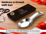 Gourmet Easy Break Proof Spoon Rest, Stainless Steel Spoon Holder, Spoon Rest for Stove Top V1376-SPOONR