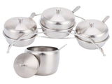 304 Stainless Steel Condiment Pot Spice Container Salt Sugar Box Storage Spice Rack Set V1294-YM0718-3118210017011