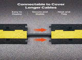 Cable Protector Ramp, 9,979 kg/axle Capacity, 2 Channel Heavy Duty Rubber Cord Hose Wire Cover, 55 x V952-SKCDLBHPD2CXPE7OK001V0