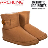 Archline Orthotic UGG Boots Slippers Arch Support Warm Orthopedic Shoes - Chestnut - EUR 41 V563-AS303-41