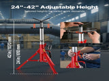V Head Pipe Stand 0.32 - 30.48 cm Capacity, Adjustable Height 610mm-1067mm, Pipe Jack Stands 1134kg V952-GJ1107BGJ-VX00001V0