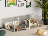 Large Acrylic Dog Playpen Fence Clear Pet Fertility Cage Fence Enclosure Playgroup V767-XPETSYL-6S-V1