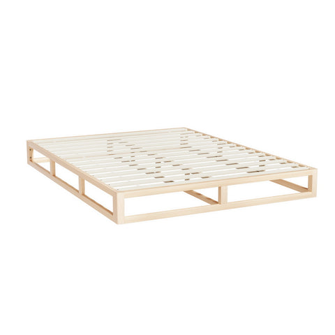 Artiss Bed Frame Queen Size Wooden Base Mattress Platform Timber Pine KALAM WBED-KALAM-Q-WD-AB