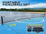 Portable Pickleball Net 6.7m Regulation Size Steady Metal Frame and Standard PE Nets With Carrying V985-PICKLEBALLNET