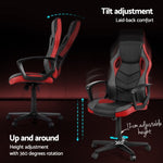 Artiss Gaming Office Chair Computer Chairs Red OCHAIR-H-GAME-RD