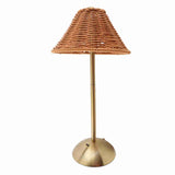 Cordless Boho Rattan Table Lamp Rechargeable Dimmable LED Bedside Lamp Decorative Lighting for Home V1294-YM0901-3119250048111