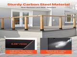 4x4 Post Base 4 Pcs, Inner Size 3.6x3.6 inch / 92x92 mm Post Brackets, Heavy Duty Carbon Steel V952-QBLZDZTG4J20Y2BH6001V0