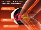Cordless 360&deg Knee Massager 3 Intensity Levels, Comfortable Wrap Design for Athletes, Seniors & V1107-KNEE MASSAGER