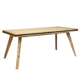 Dining Table 180cm Medium Size Solid Acacia Wooden Frame in Silver Brush Colour V43-DT-SSH