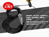 2SET 3.15T Sling Hook Heavy Duty Hammerlock/Slip Hook Kit With Swivel Winch & Safety Latch-Black V1181-SH-315T-BK