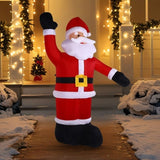 2.4M Inflatable Waving Santa Christmas Decoration - Large Outdoor Yard Display with Blower, Ground V888-ELOSUNG55863