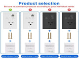 2.4GHz WiFi Wall Touch Light Switch with Type-C USB Power Outlet Neutral Wire Required 1 Way Control V1294-YM0901-HS7880WUS-1