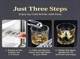 Reusable Chilling Ice Stone Gift Set Holiday Wine Accessory Original Color 8Pack With Silicone V1221-XM-LB8072-GM221