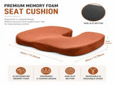 Coffee-colored Memory Foam Seat Cushion - 44 x 35 x 6 cm Polyester Chair Pad, Anti-slip V888-ELOSUNG56049-2