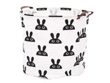 Laundry Basket Cute Rabbit Cotton 40x40x50cm Dirty Clothes Hamper Storage Basket Waterproof Lining V1294-YM0512-3117220249911
