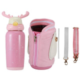 Portable Cute Stainless Steel Thermal Insulation Water Bottle with Straw for Children 500mlPink V1294-YM0901-3117200122913