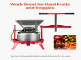 1.8 Gal/7L Fruit and Apple Crusher, Large Manual Grinder, Stainless Steel Fruit Scratter Pulper for V952-GJYZJLSBXG7LH0QABV0
