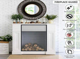 Fireplace Mesh Screen Curtain 2940 Inch Fireplace Cover with Tape to Prevent Toddler Baby and Pet V1369-AZ3-W-12548