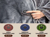 Electric Heated Blanket Washable 10W Heated Soft Thermal Zipper Shawl Wraps USB Charging Winter V985-HEATEDBLANKET