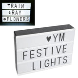 A4 Simple Fashionable DIY Message LED Letters Light Box Decoration Combination Lamp Board USB Plug V1294-YM0901-3119200093611