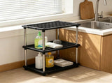 3 Tier Storage Shelf Unit Heavy Duty Multi Purpose Organizer Rack for Kitchen Bathroom Pantry V1370-AZ4-09424