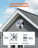 380 mm Gable Mount Fan 1300 CFM Attic Vent Fan with Adjustable Thermostat V952-SQFJ15YC1300339LIV3