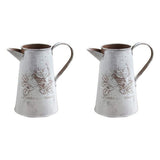 2X Watering Can Vase French Jug Home Decoration Vase Flower Arrangement Iron Flower Making Gardening V1192-AZ-W-22699