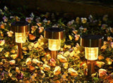 10 Pack Solar Garden Pathway Lights, Color Changing LED Stake Lights With Auto Dusk To Dawn Sensor, V1237-ZY-807-060