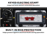 GENPOWER 7kW Peak 5kW Rated Commercial Diesel Generator, Three Phase 415V, Electric Start, V219-GENDSLGN5K3A